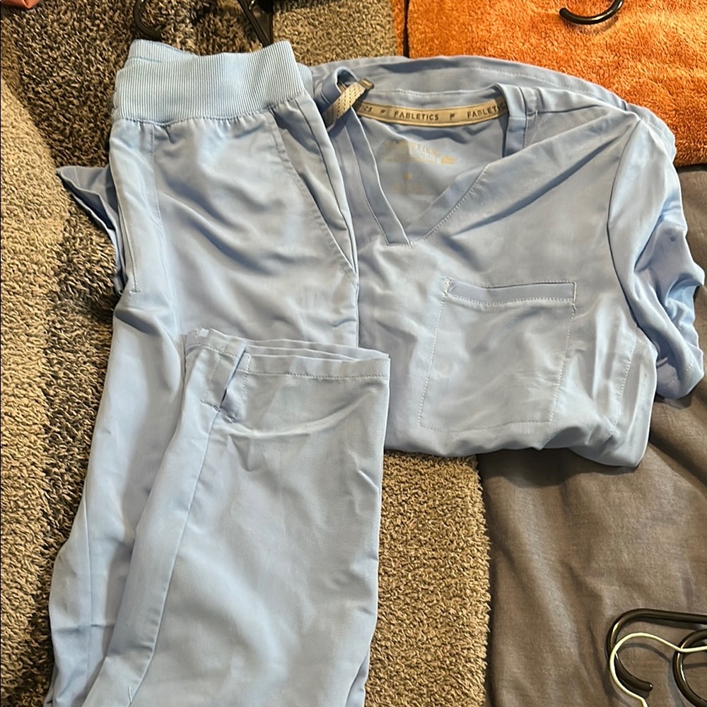 Fabletics Women's Light Blue Track Pants & Top